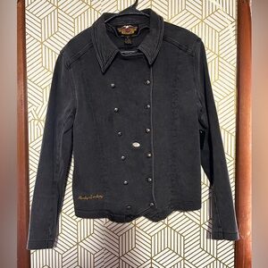 Women’s HARLEY DAVIDSON Grey Denim Jacket XL